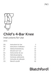 Blatchford Child's 4-Bar Knee Instrucciones De Uso