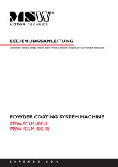 MSW Motor Technics MSW-PCSM-100-1 Manual De Instrucciones