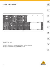 Behringer SYSTEM 15 Guia De Inicio Rapido