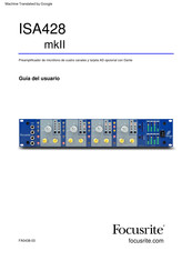 Focusrite ISA428 mkII Guia Del Usuario