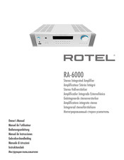 Rotel RA-6000 Manual De Instrucciones