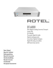 Rotel DT-6000 Manual De Instrucciones