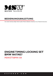 MSW Motor Technics MSW-ETT-BMW-104 Manual De Instrucciones