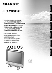 Sharp AQUOS LC-20SD4E Manual Del Usuario