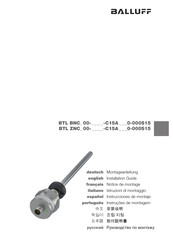 Balluff BTL BNC 00-C15A 0-000S15 Serie Instrucciones De Montaje