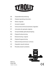 Tyrolit HGE125 Instrucciones De Funcionamiento Originales