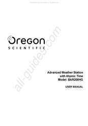 Oregon Scientific BAR208HG Manual De Usuario