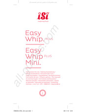 iSi Easy Whip Mini PLUS Instrucciones De Uso