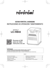 Toyotomi LC-HB43 Instrucciones De Operación Y Mantención