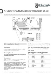 UTC Fire & Security Interlogix ATS626 Instrucciones De Instalación