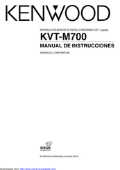 Kenwood KVT-M700 Manual De Instrucciones