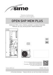 Sime OPEN SHP MEM PLUS 10 Manual De Uso, Instalación Y Mantenimiento