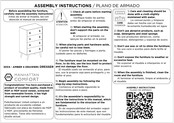 Manhattan Comfort AMBER 4 DRAWERS DRESSER 3004 Instrucciones De Montaje