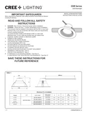 CREE LIGHTING CDR Serie Instrucciones De Instalación