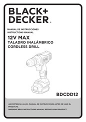 Black And Decker BDCDD12 Manual De Instrucciones