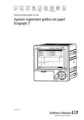 Endress+Hauser Ecograph T Instrucciones Para El Uso