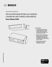 Bosch Climate 5000 Serie Instrucciones De Instalación