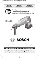 Bosch GBH18V-28DC Instrucciones De Funcionamiento Y Seguridad