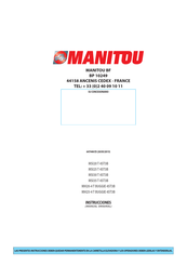 Manitou MSI30 T 4ST3B Instrucciones