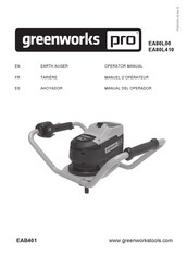 GreenWorks Pro EA80L410 Manual Del Operador