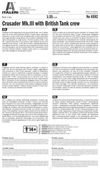 Italeri Crusader Mk.III with British Tank crew Manual De Instrucciones