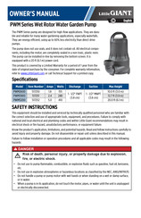 Little Giant PWM Serie Manual Del Propietário