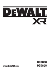 DeWalt XR DCD805 Manual De Instrucciones