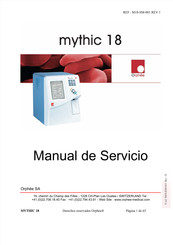 Orphee mythic 18 Manual De Servicio