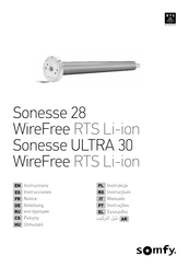 SOMFY Sonesse ULTRA 30 WireFree RTS Li-ion Instrucciones