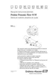 Endress+Hauser Proline Prosonic Flow 91W Manual De Instrucciones