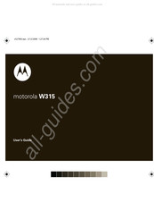 Motorola W315 Guia Del Usuario