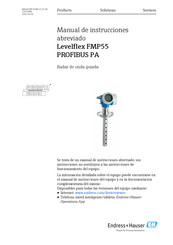 Endress+Hauser Levelflex FMP55 PROFIBUS PA Manual De Instrucciones