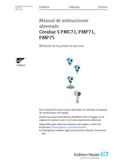 Endress+Hauser Cerabar S PMC71 Manual De Instrucciones