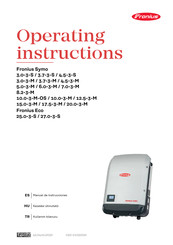 Fronius Symo 8.2-3-M Symo 10.0-3-M-OS Manual De Instrucciones