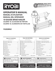 Ryobi YG200BN2 Manual Del Operador