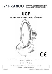 FRANCO UCP-3 Manual De Instrucciones Para Uso Y Manutención