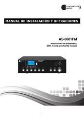 Contractor Audio AS-0601FM Manual De Instalación Y Operaciones