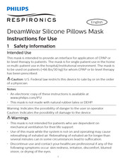 Philips RESPIRONICS DreamWear Silicone Pillows Mask Instrucciones De Uso