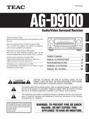 Teac AG-D9100 Manual Del Usuario