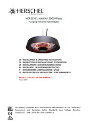 Herschel HAWAII 2000 Instrucciones De Instalación Y Funcionamiento