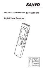 Sanyo ICR-A181M Instruction Manual