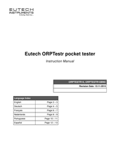 EUTECH INSTRUMENTS ORPTESTR10BNC Manual De Instrucciones