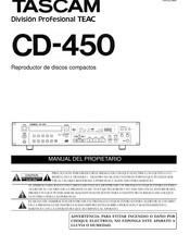 Tascam CD-450 Manuel Del Propietario