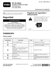 Toro RT1200 Instrucciones De Instalación