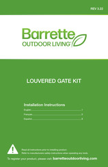 Barrette LOUVERED GATE KIT Instrucciones De Instalación