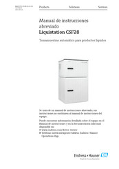 Endress+Hauser Liquistation CSF28 Manual De Instrucciones