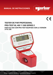 norbar PRO-TEST 400 Manual De Instrucciones