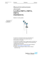 Endress+Hauser Levelflex FMP52 PROFIBUS PA Manual De Instrucciones Abreviado