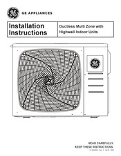 GE ASH324JCDDA1 Instrucciones De Instalación