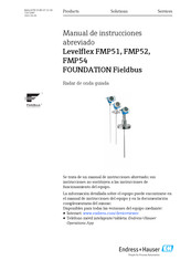 Endress+Hauser Levelflex FMP54 FOUNDATION Fieldbus Manual De Instrucciones Abreviado